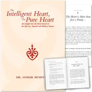 Front cover with Inner spread of Intelligent Heart, Pure Heart by Gohar Mushtaq. Purification of the heart by Ta-Ha Publishers